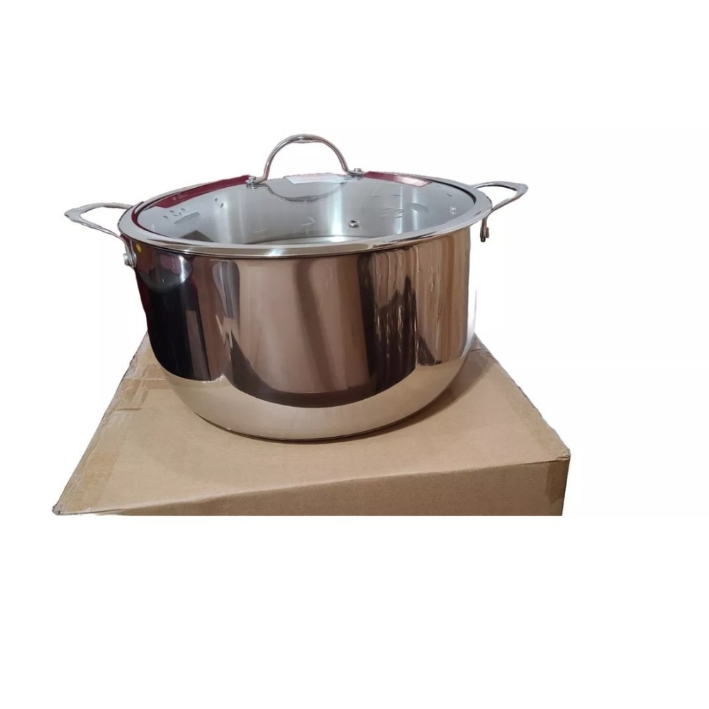 15 Qt Princess House Stainless Steel Pot and steaming rack with lid